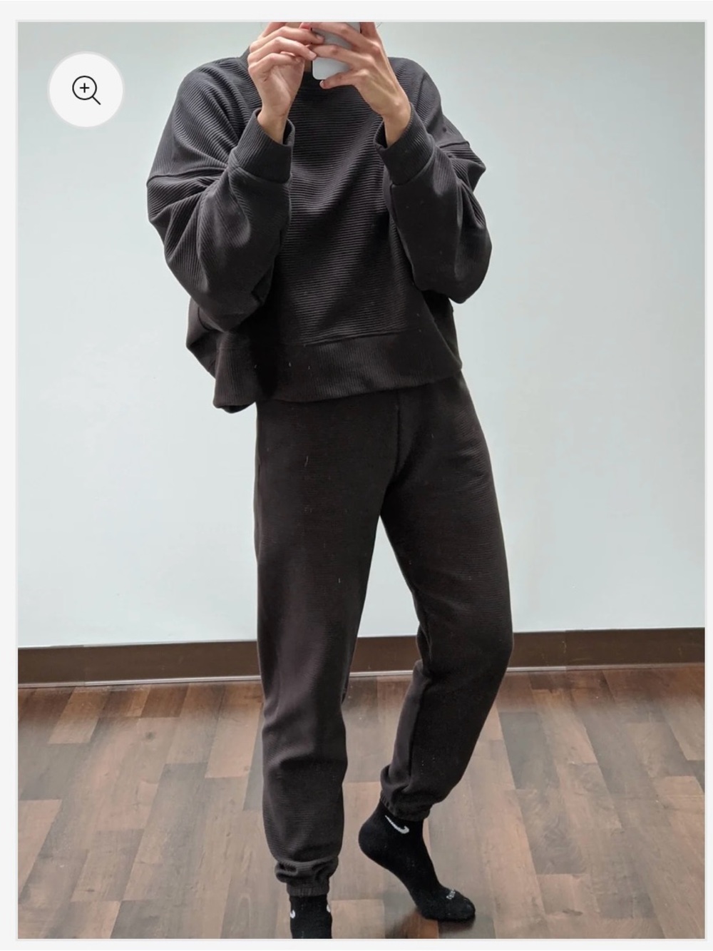 Na Nin FRANKLIN RIPPLED COTTON SWEATPANT in Faded Black